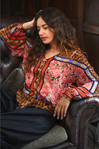 A Fresh Take Blouse in Leopard Rose