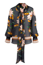 A Vintage Top in Charcoal Floral