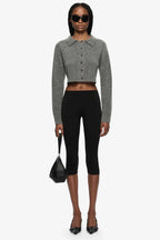 Ada Cropped Cardi in Charcoal