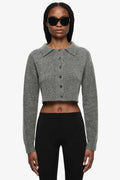 Ada Cropped Cardi in Charcoal