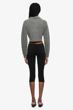 Ada Cropped Cardi in Charcoal