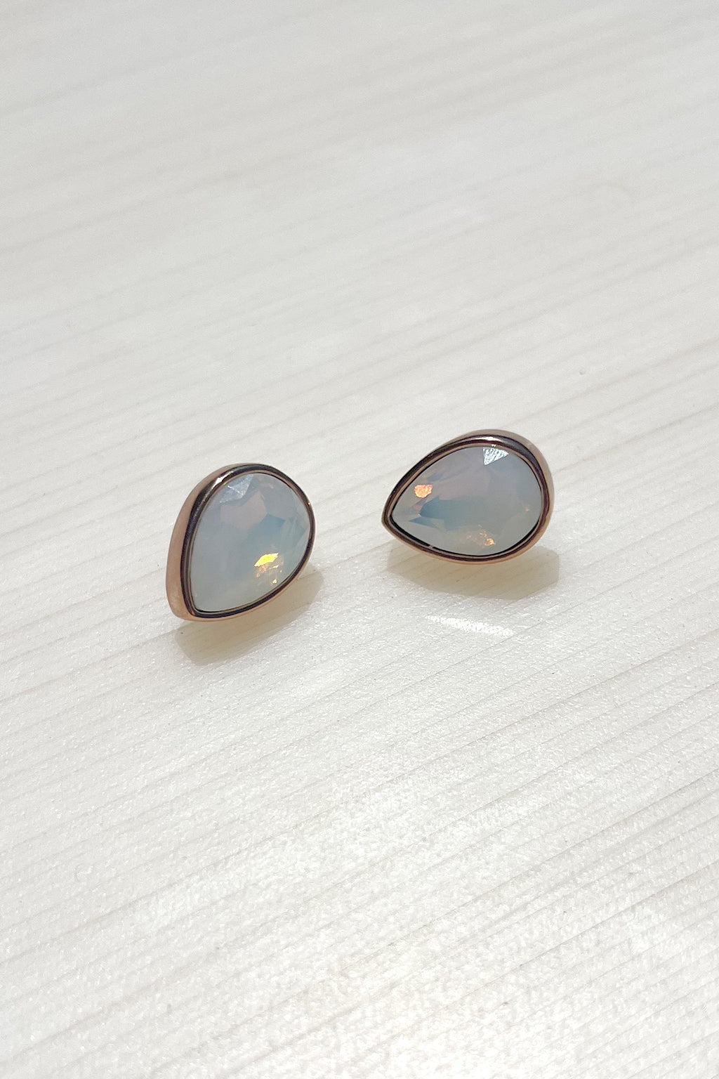 Adelaide Stud Earring in Misty White Rose Gold
