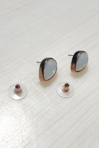 Adelaide Stud Earring in Misty White Rose Gold