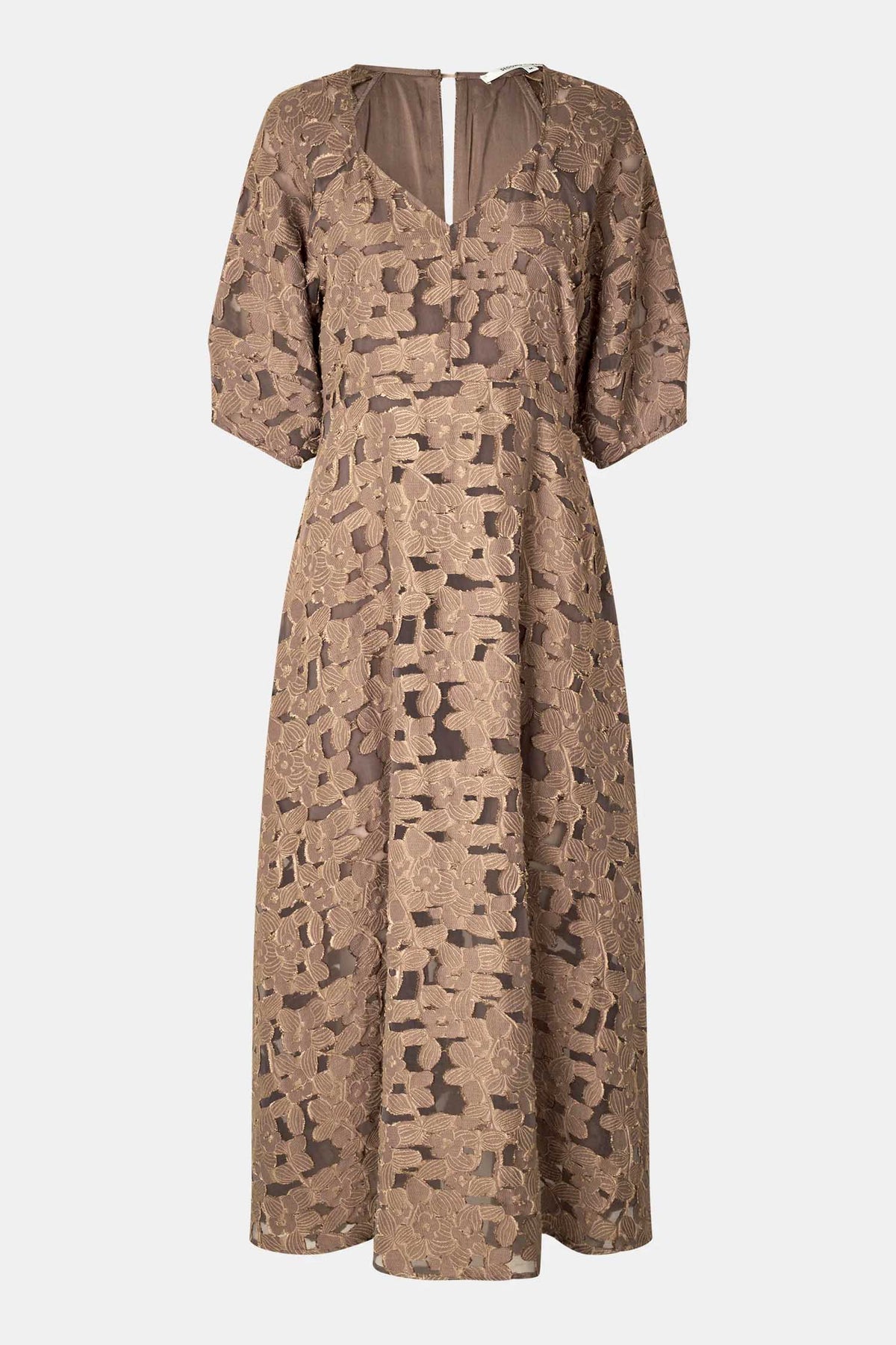 Agatha Fitted Maxi Dress in Fossil | FINAL SALE