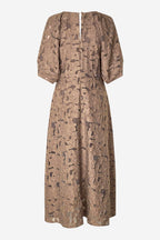 Agatha Fitted Maxi Dress in Fossil | FINAL SALE