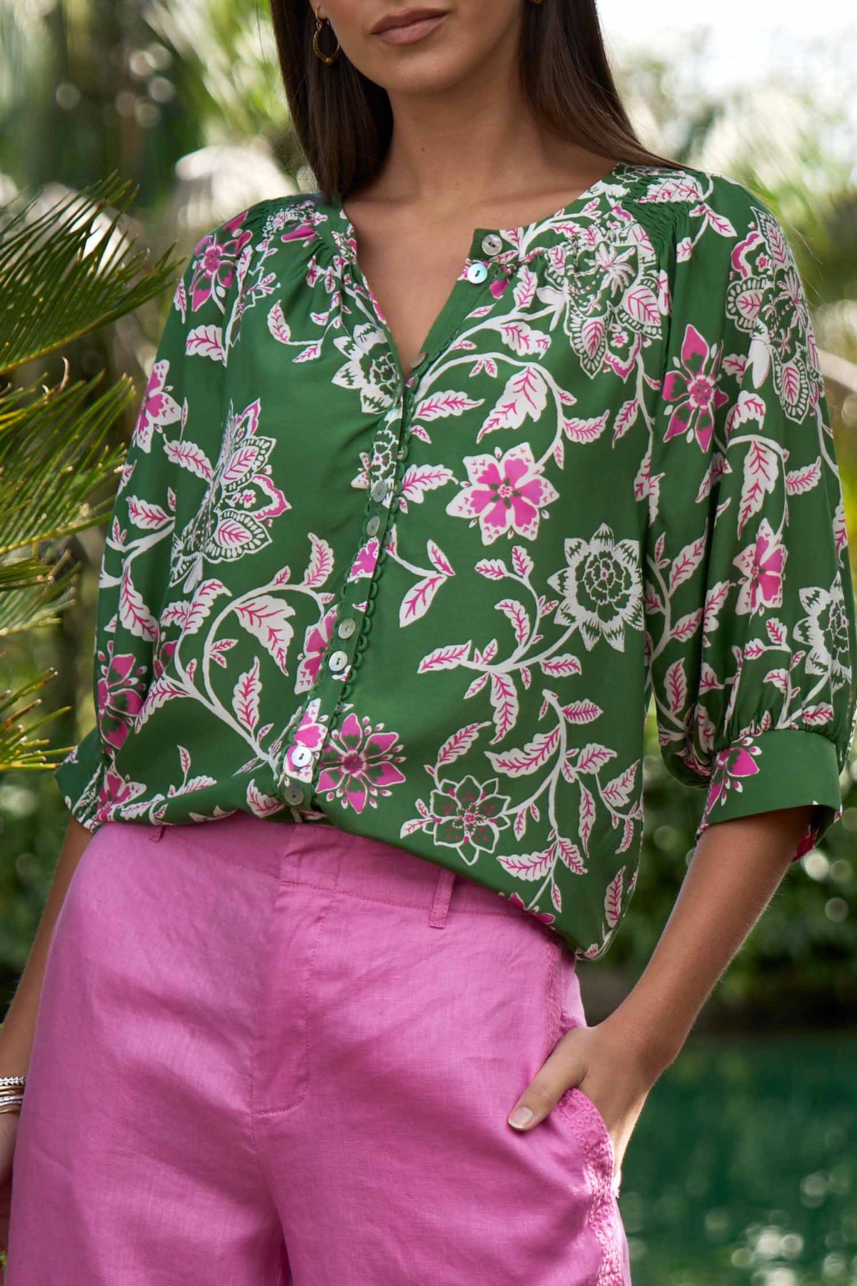 Aisha Shirt in Tea Leaf