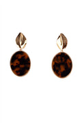 Akira Tortoise Shell Earrings in Gold