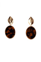 Akira Tortoise Shell Earrings in Gold