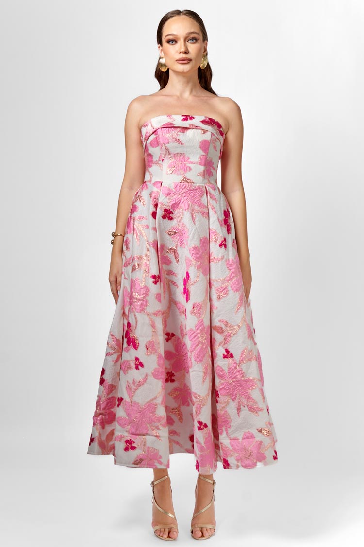 Alanna Jacquard A-Line Midi Dress