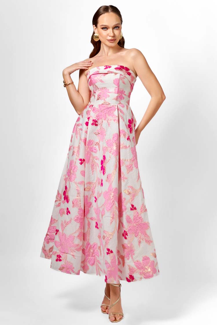 Alanna Jacquard A-Line Midi Dress