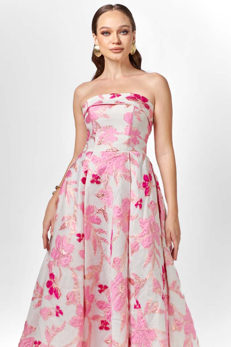 Alanna Jacquard A-Line Midi Dress