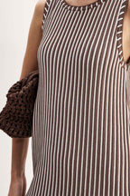 Alessandra Maxi Dress in Chocolate Stripe | FINAL SALE