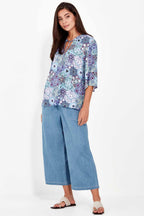 Alex 3/4 Pant in Denim