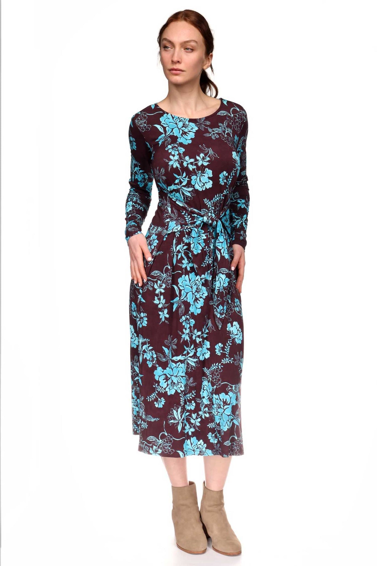 Alexandria Janie Fav LS Tie Front Dress