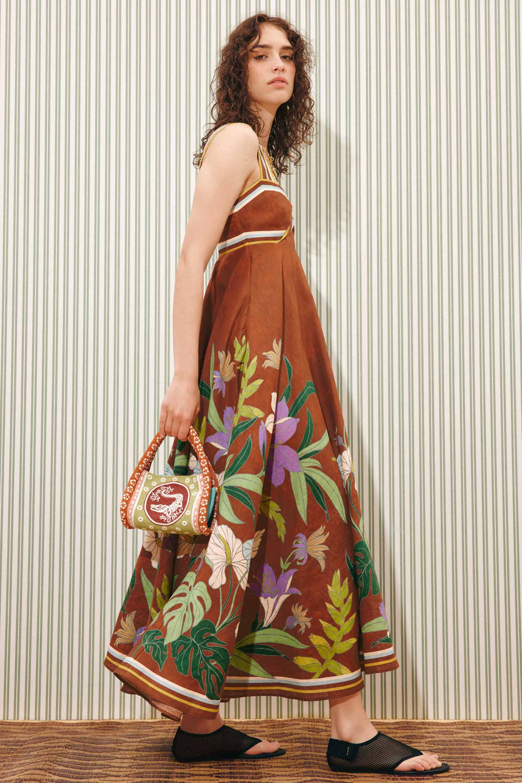 Alfie Twist Sundress in Chocolate
