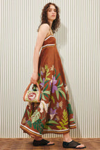 Alfie Twist Sundress in Chocolate