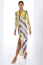 Alicia Long Sleeve Dress in Lilac Citrus Floral