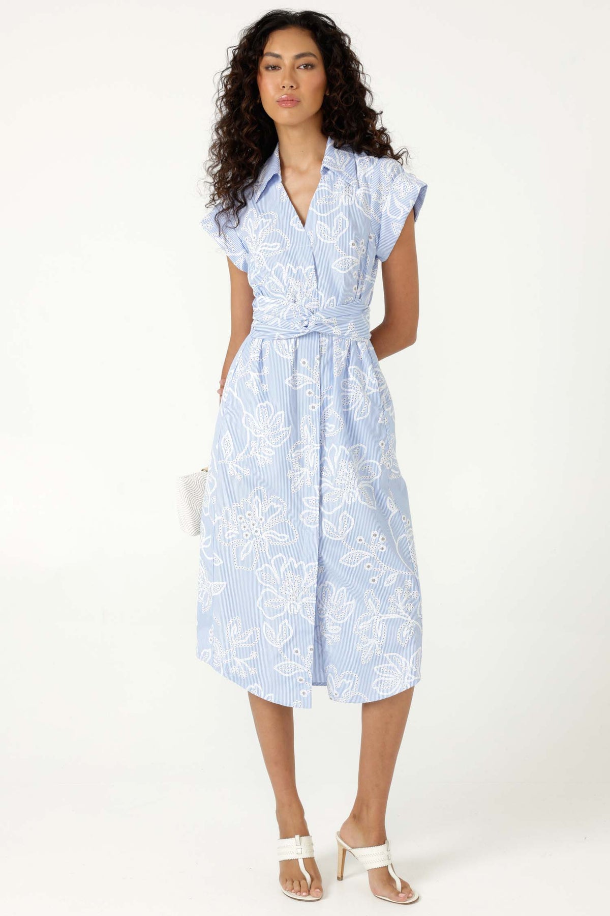 Aliki Shirtmaker in Blue Stripe Floral