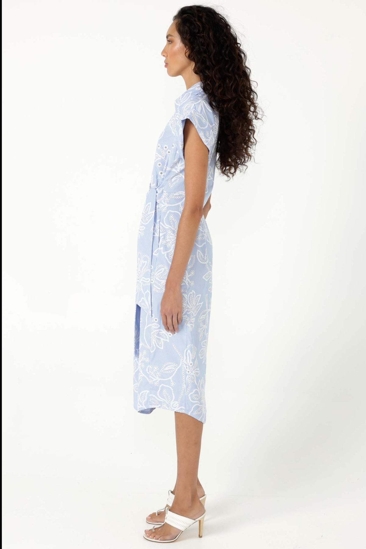 Aliki Shirtmaker in Blue Stripe Floral
