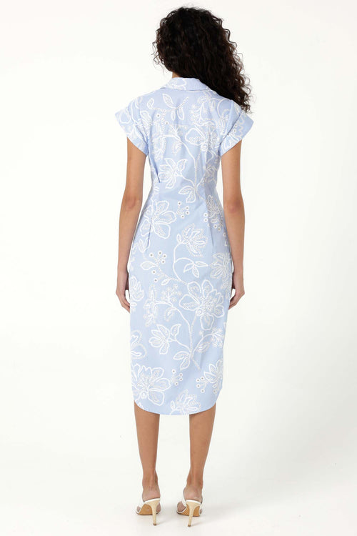 Aliki Shirtmaker in Blue Stripe Floral