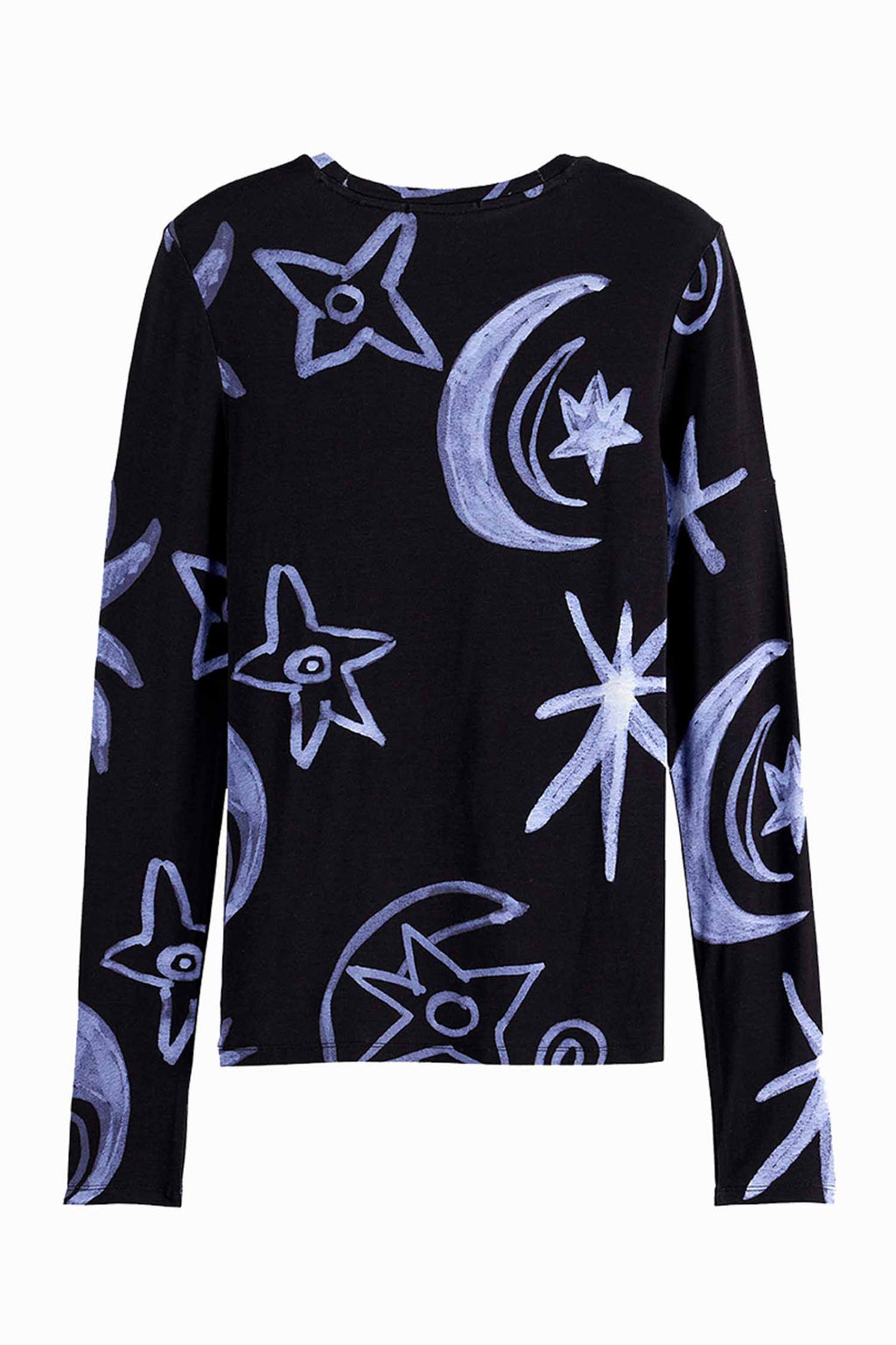 All Over Printed L/S T-Shirt in Cosmic Sky Spaced Carbon