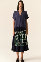 Alter Patch Skirt in Ink | FINAL SALE