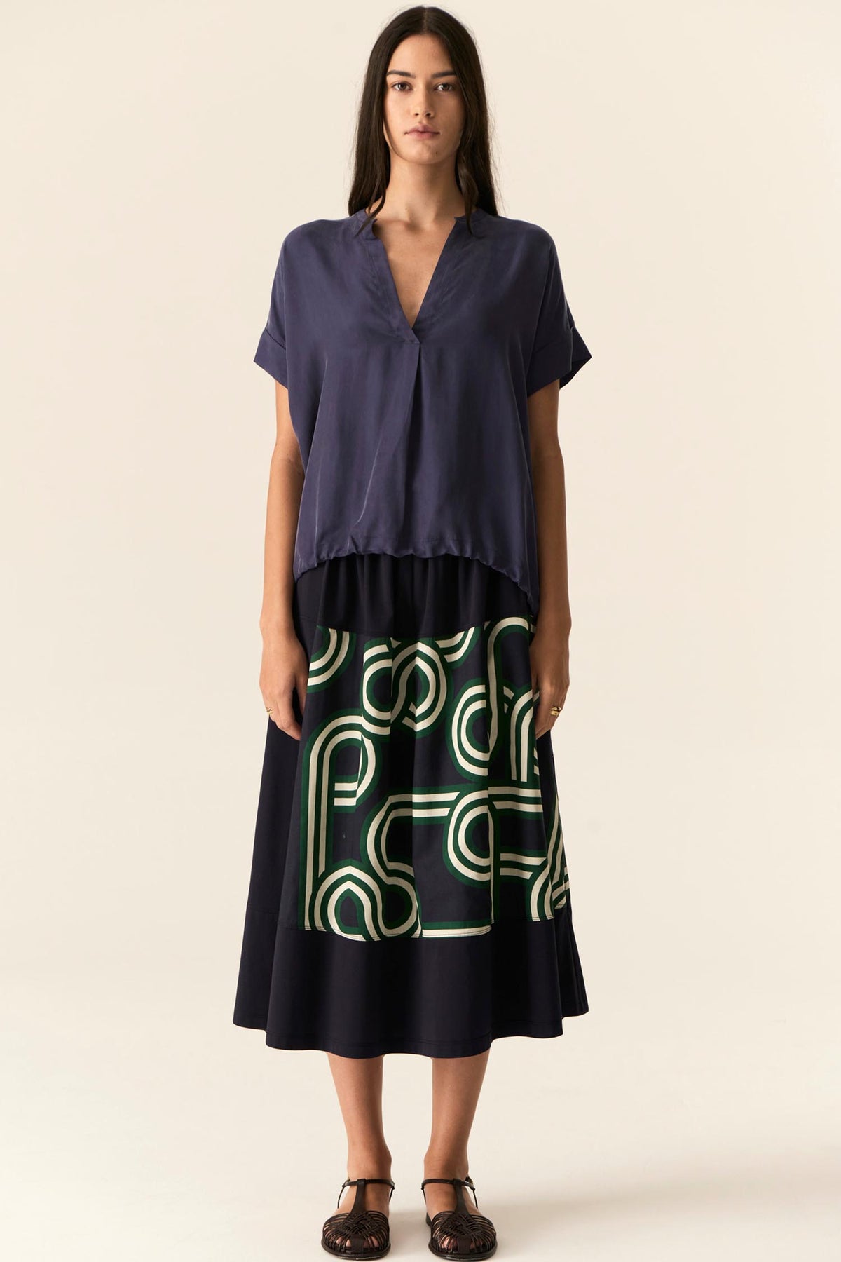 Alter Patch Skirt in Ink | FINAL SALE