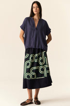 Alter Patch Skirt in Ink | FINAL SALE