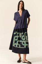 Alter Patch Skirt in Ink | FINAL SALE
