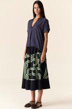 Alter Patch Skirt in Ink | FINAL SALE