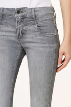 Ana S 7/8 Jeans w Rhinstones in Used Grey