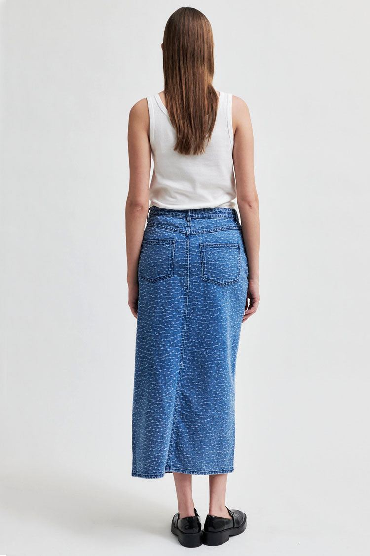 Angola Split Front Denim Skirt | FINAL SALE