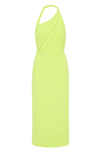 Aria Halter Midi Dress in Lime | FINAL SALE