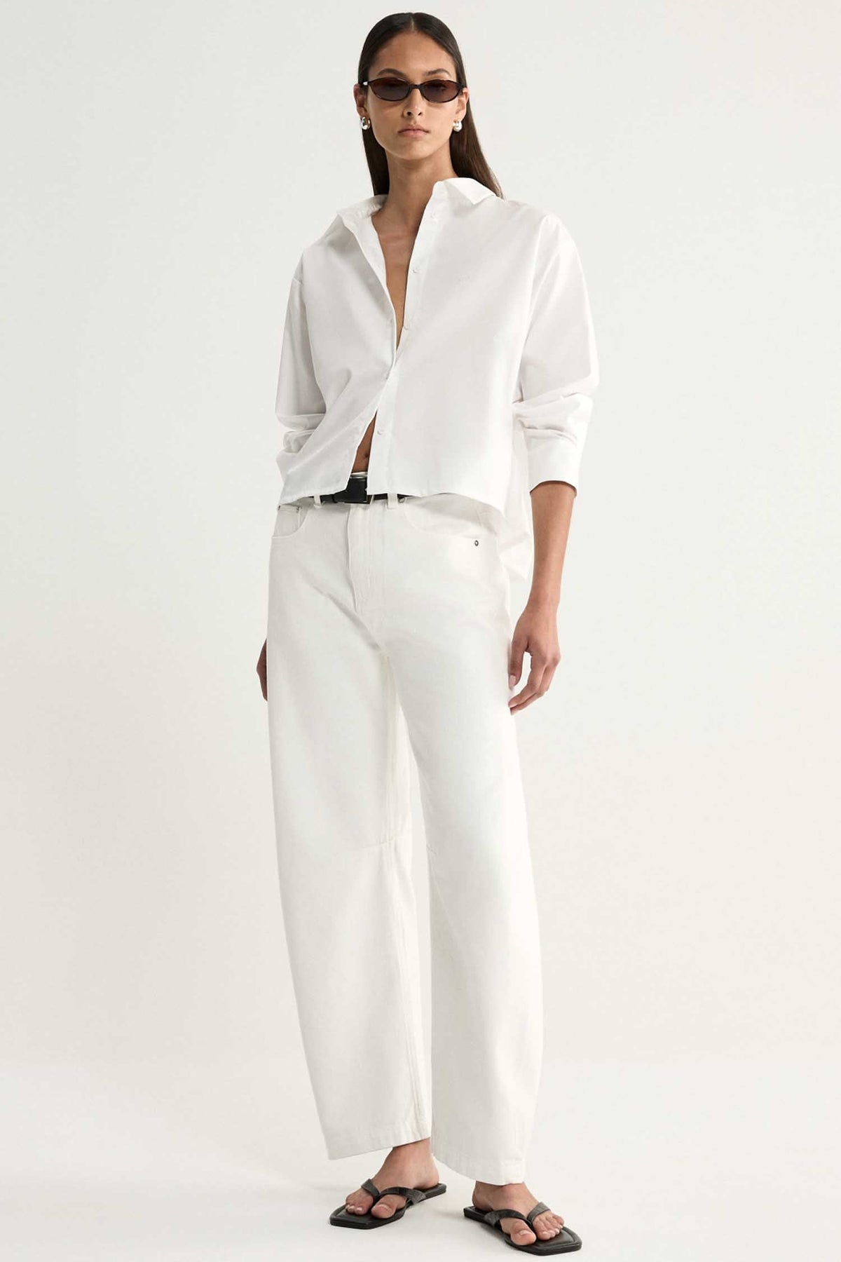 Arlo Crop Shirt in White