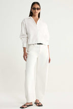 Arlo Crop Shirt in White