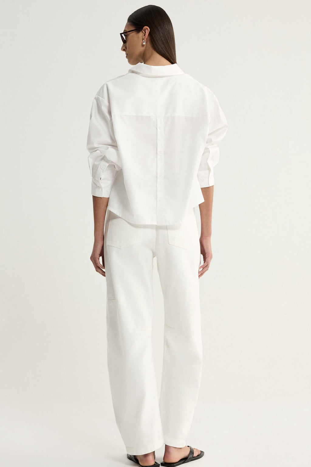 Arlo Crop Shirt in White
