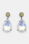 Ashley Crystal Earring in Dusty White