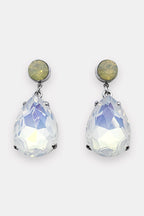 Ashley Crystal Earring in Dusty White