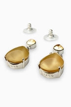 Ashley Gemstone Earring in Silver Sand