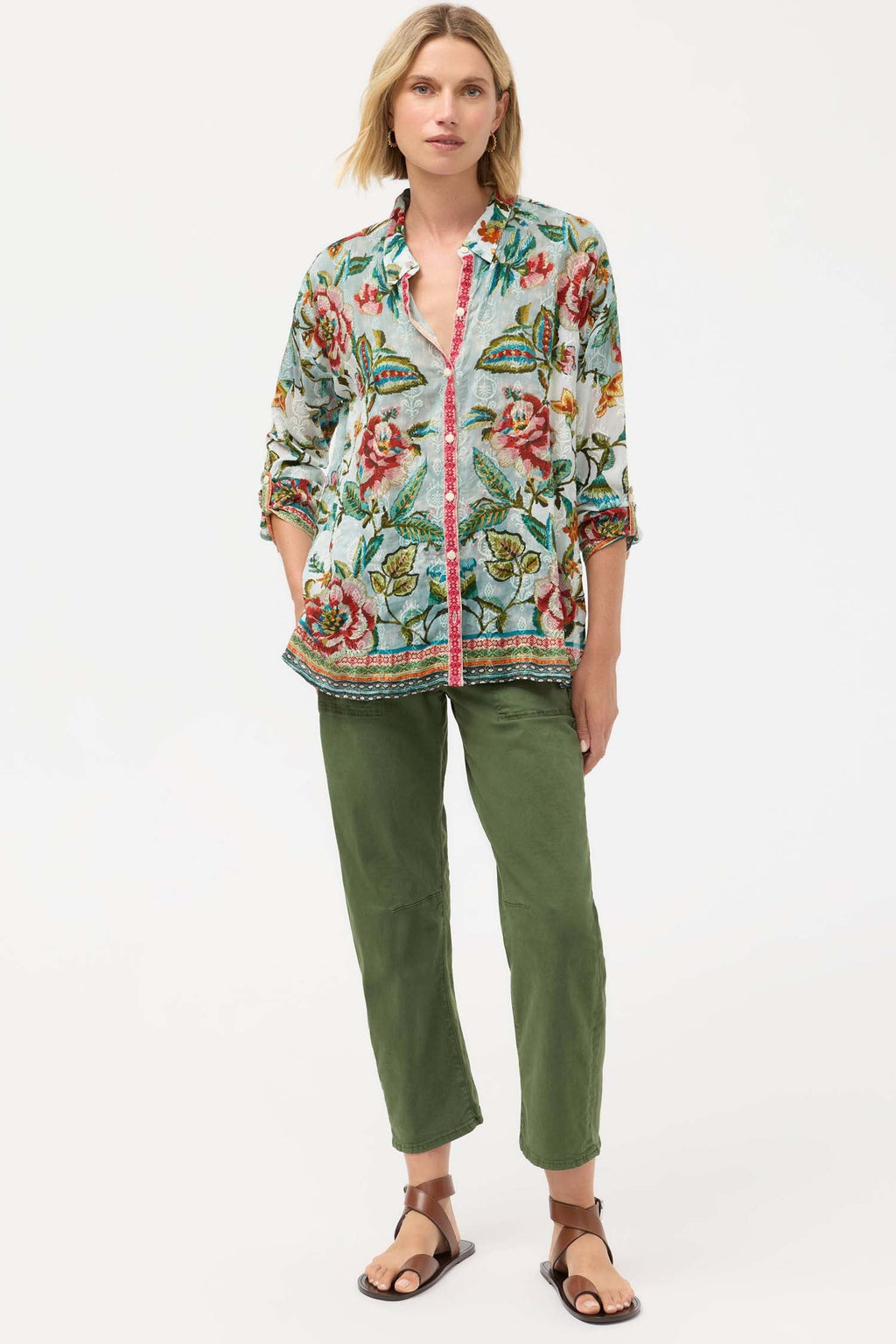 Audrey Button Up Shirt in Gillian