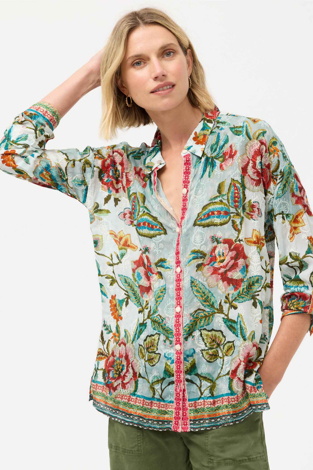 Audrey Button Up Shirt in Gillian