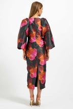 Ava Sleeve Midi Dress in Spiced Floral