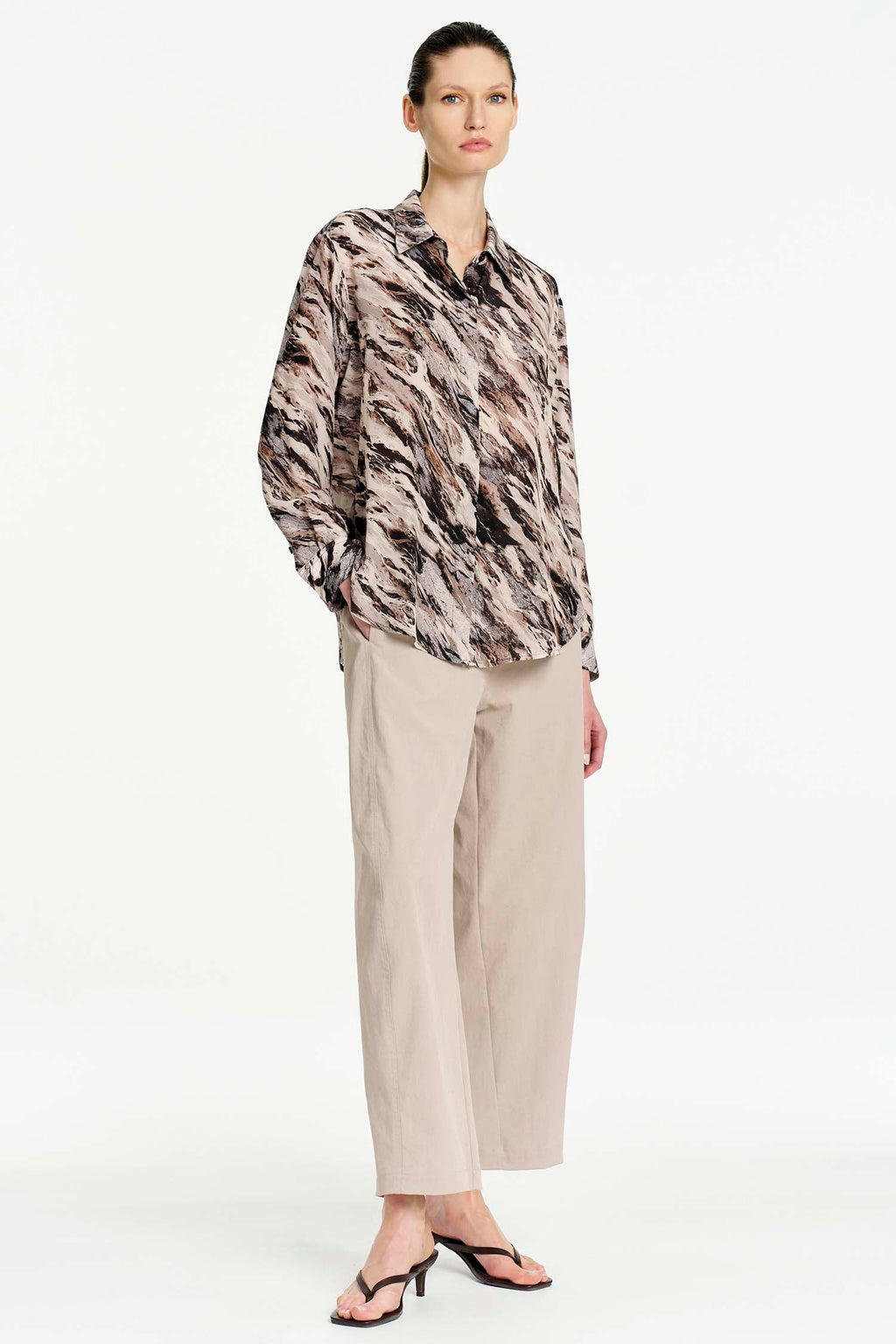 Barrel Leg Pant in Ivory