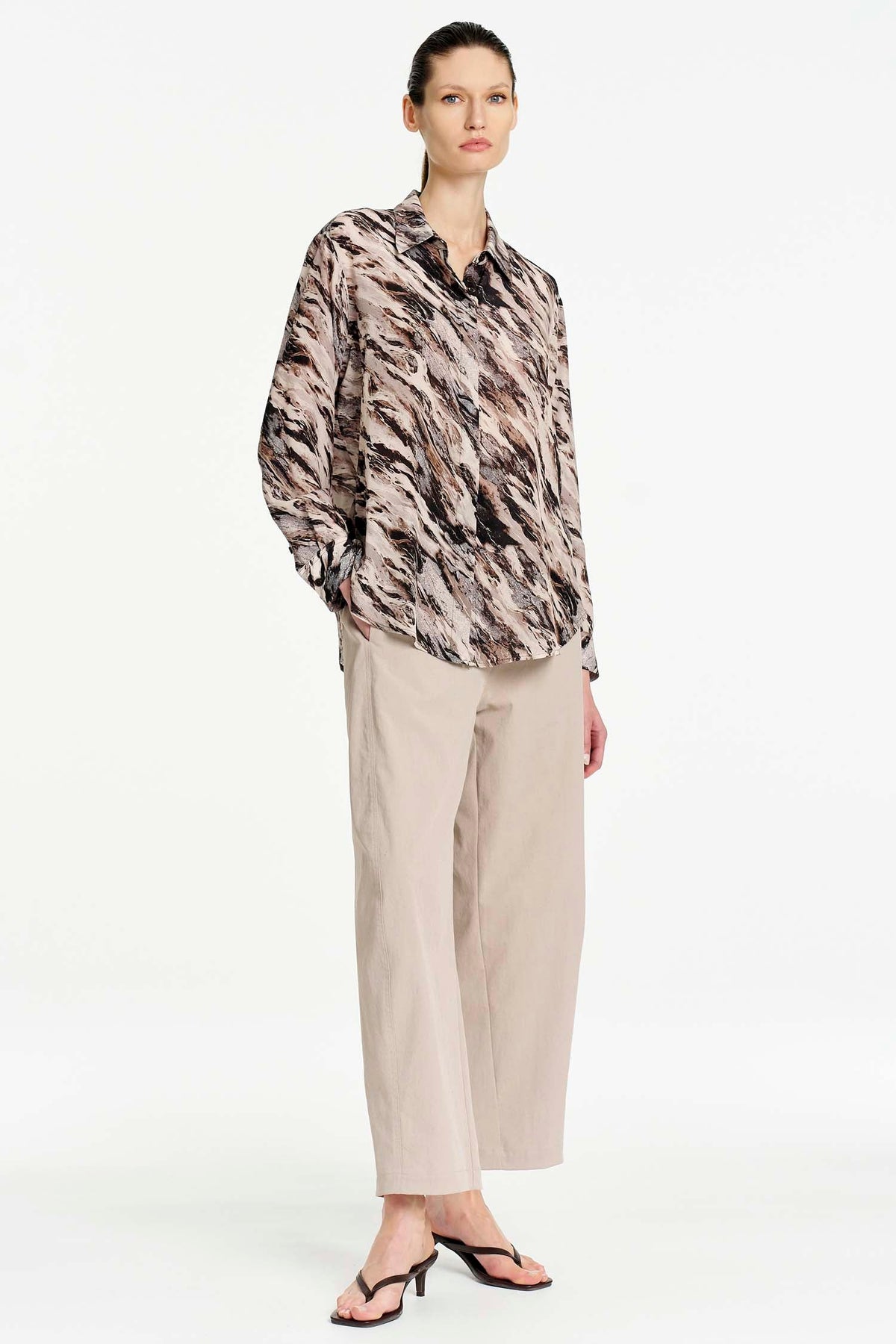 Barrel Leg Pant in Ivory