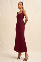 Basia Bodice Midi Dress in Burgundy | FINAL SALE