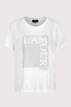 L'Amour Basic Jewellery T-Shirt in Cream