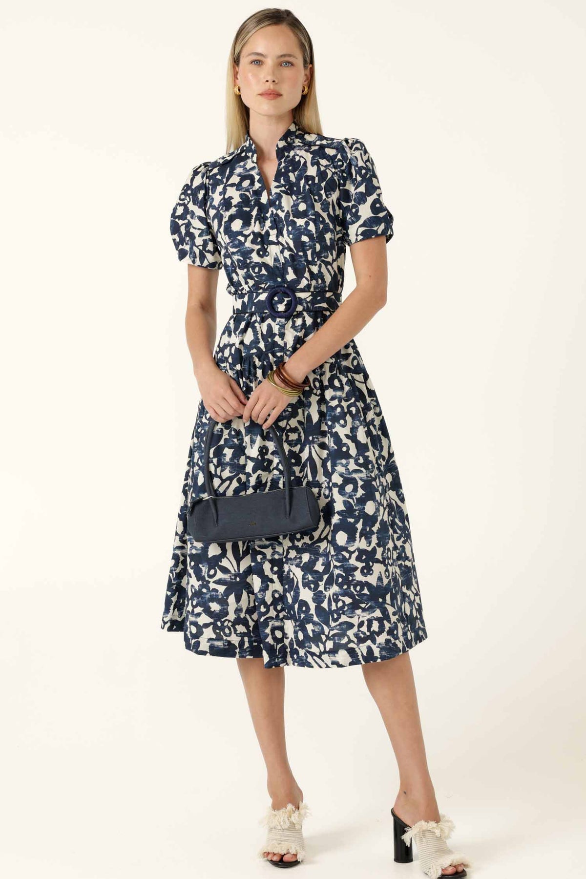 Bateau Shirtmaker in Navy Ecru