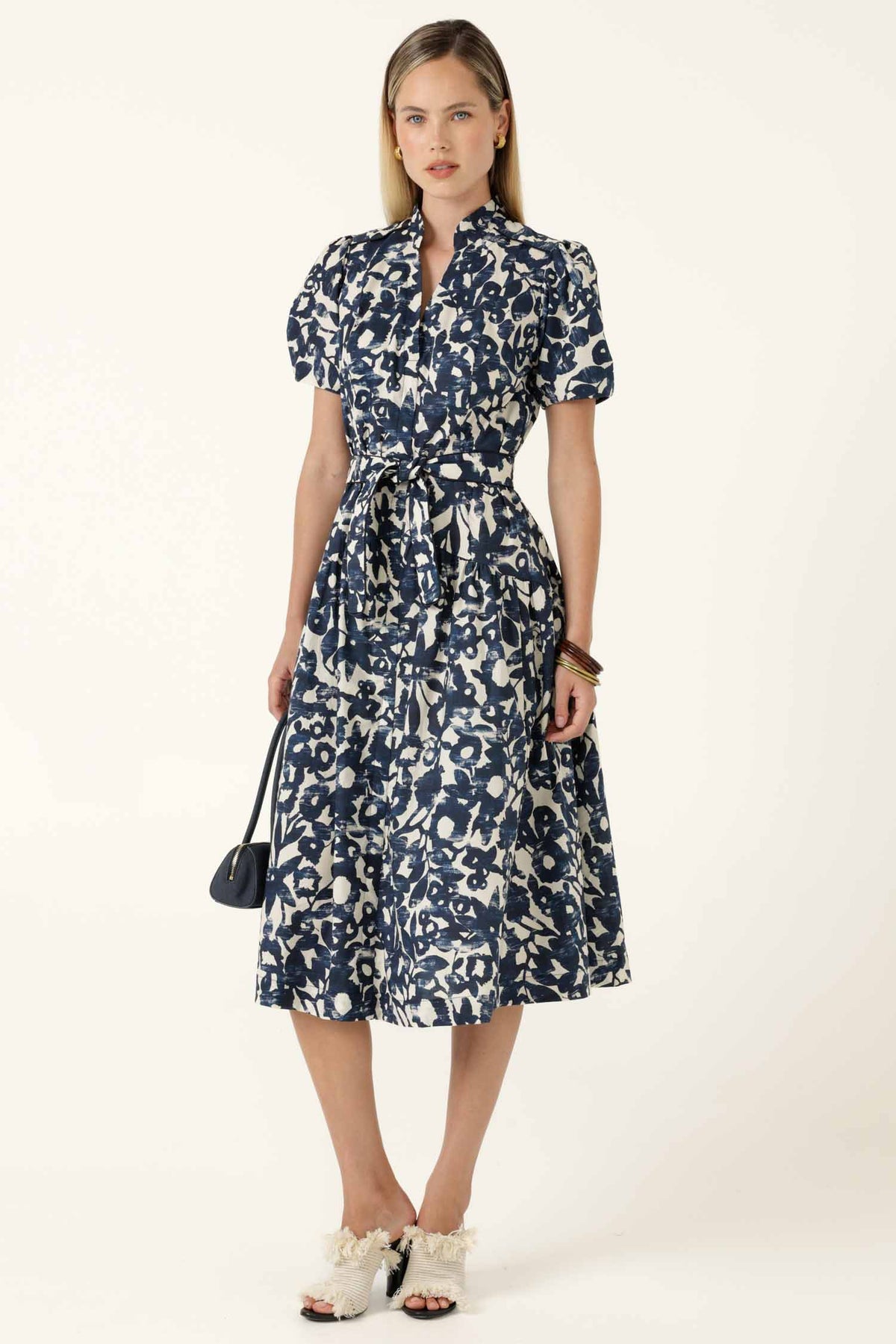 Bateau Shirtmaker in Navy Ecru