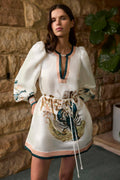 Beach Club Billow Shift Dress in Pearl | FINAL SALE
