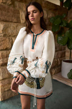 Beach Club Billow Shift Dress in Pearl | FINAL SALE